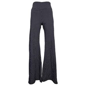 Vamp Vintage Black Patterned Flare Pants Corporate Goth 90s/Y2K Size Medium